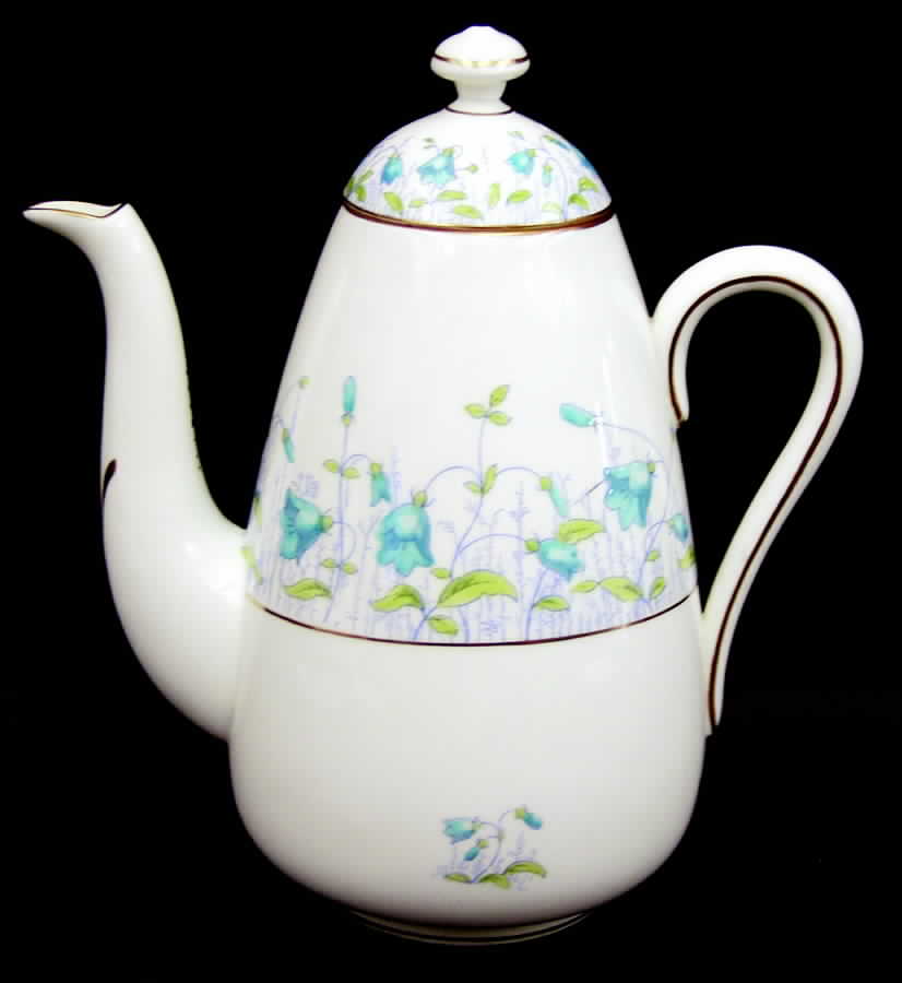 Harebell Turquoise Mini Coffee Pot & Lid by Coalport-1
