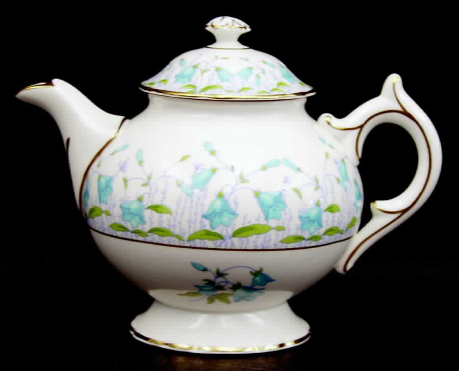 Harebell Turquoise Mini Teapot & Lid by Coalport-1