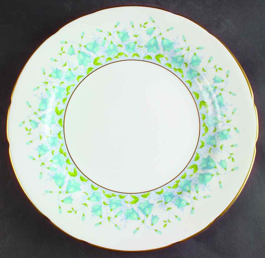 Harebell Turquoise 12" Chop Plate (Round Platter) by Coalport-1