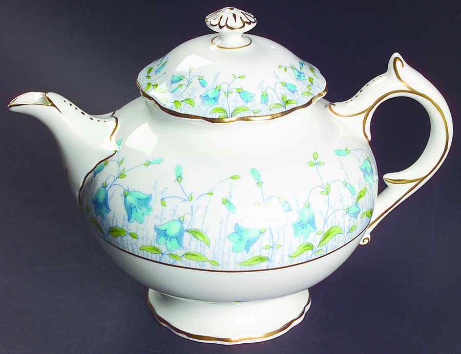 Harebell Turquoise Teapot & Lid by Coalport-1