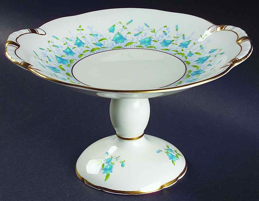 Harebell Turquoise Tall Comport by Coalport-1