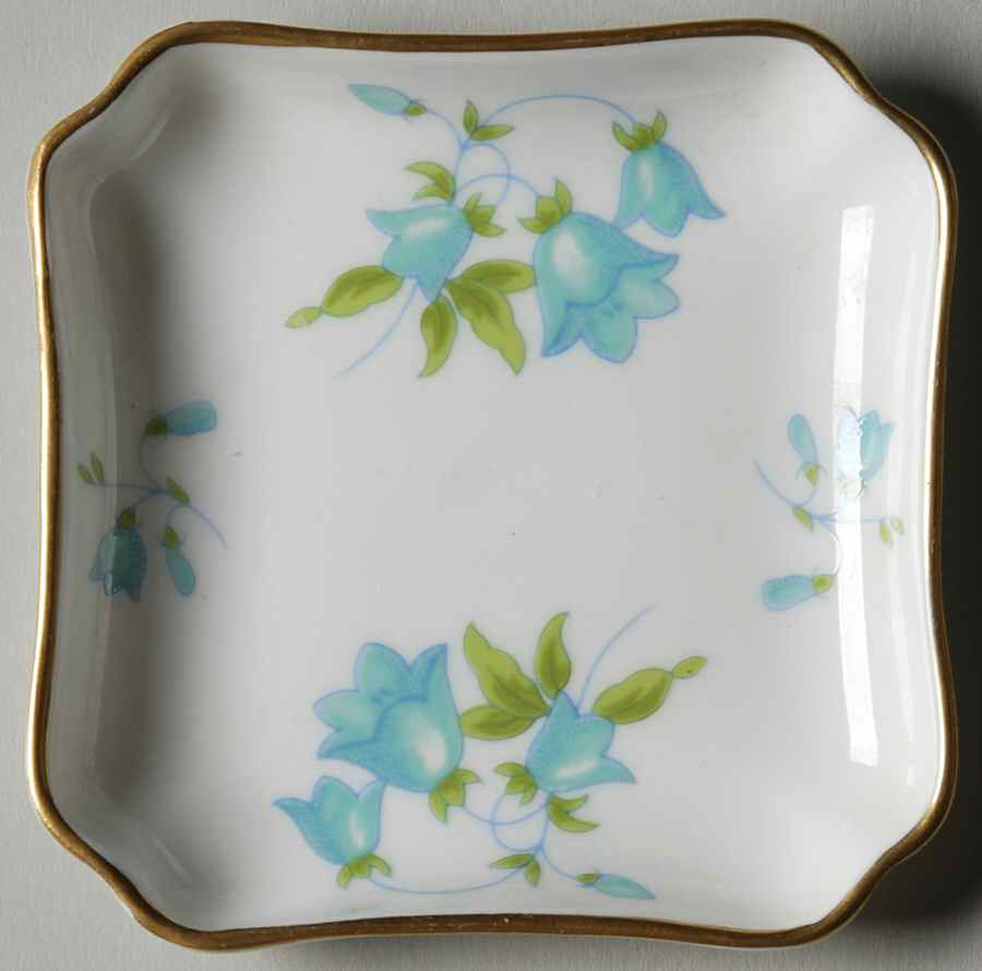 Harebell Turquoise Square Ashtray by Coalport-1