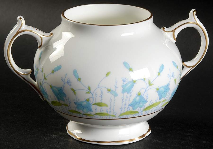 Harebell Turquoise Sugar Bowl No Lid by Coalport-1