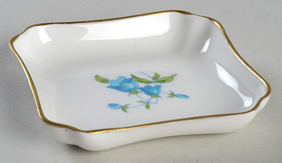 Harebell Turquoise 3" Square Ashtray by Coalport-1
