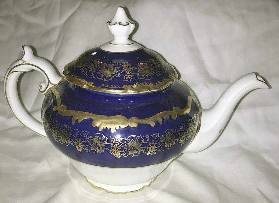 Hazelton Cobalt Blue Teapot & Lid by Coalport-1