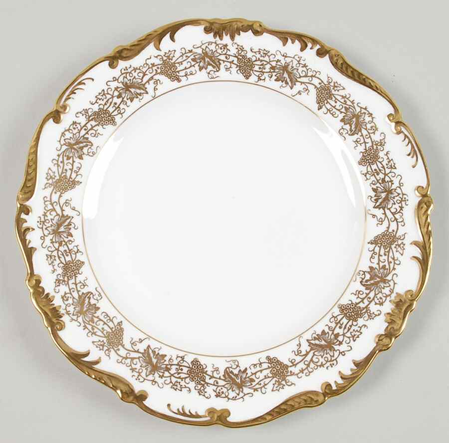 Hazelton White Luncheon Plate by Coalport-1