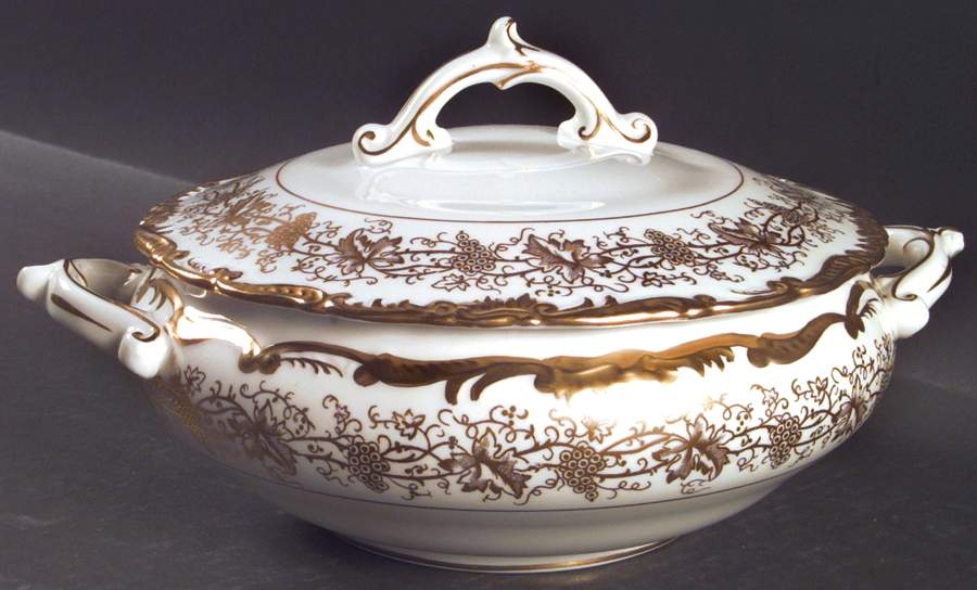 Hazelton White Round Covered Vegetable by Coalport-1