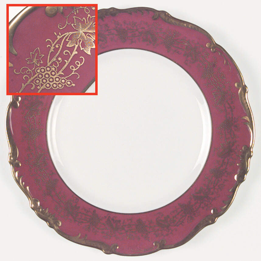 Hazelton Maroon Dinner Plate by Coalport-1
