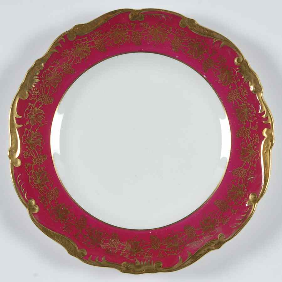Hazelton Maroon Salad Plate by Coalport-1