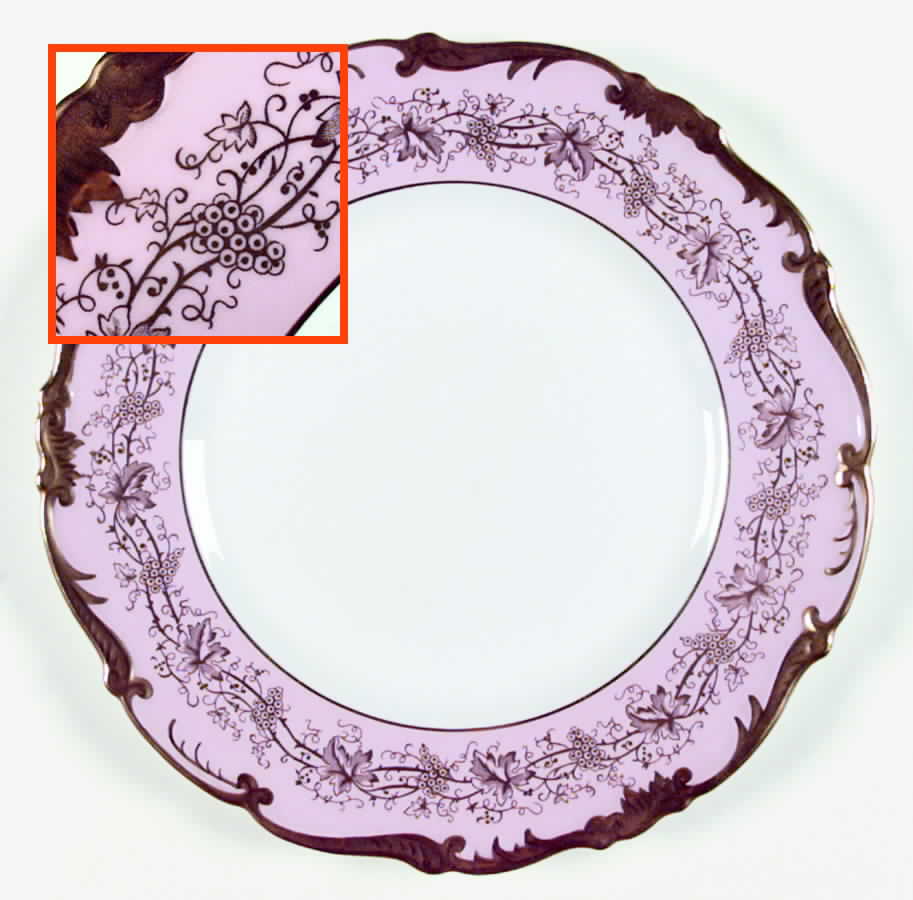 Hazelton Pink Dinner Plate by Coalport-1