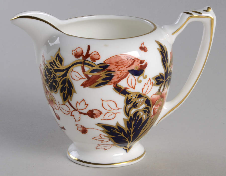 Hong Kong (New Backstamp, Mauve Flowers) Mini Creamer by Coalport-1