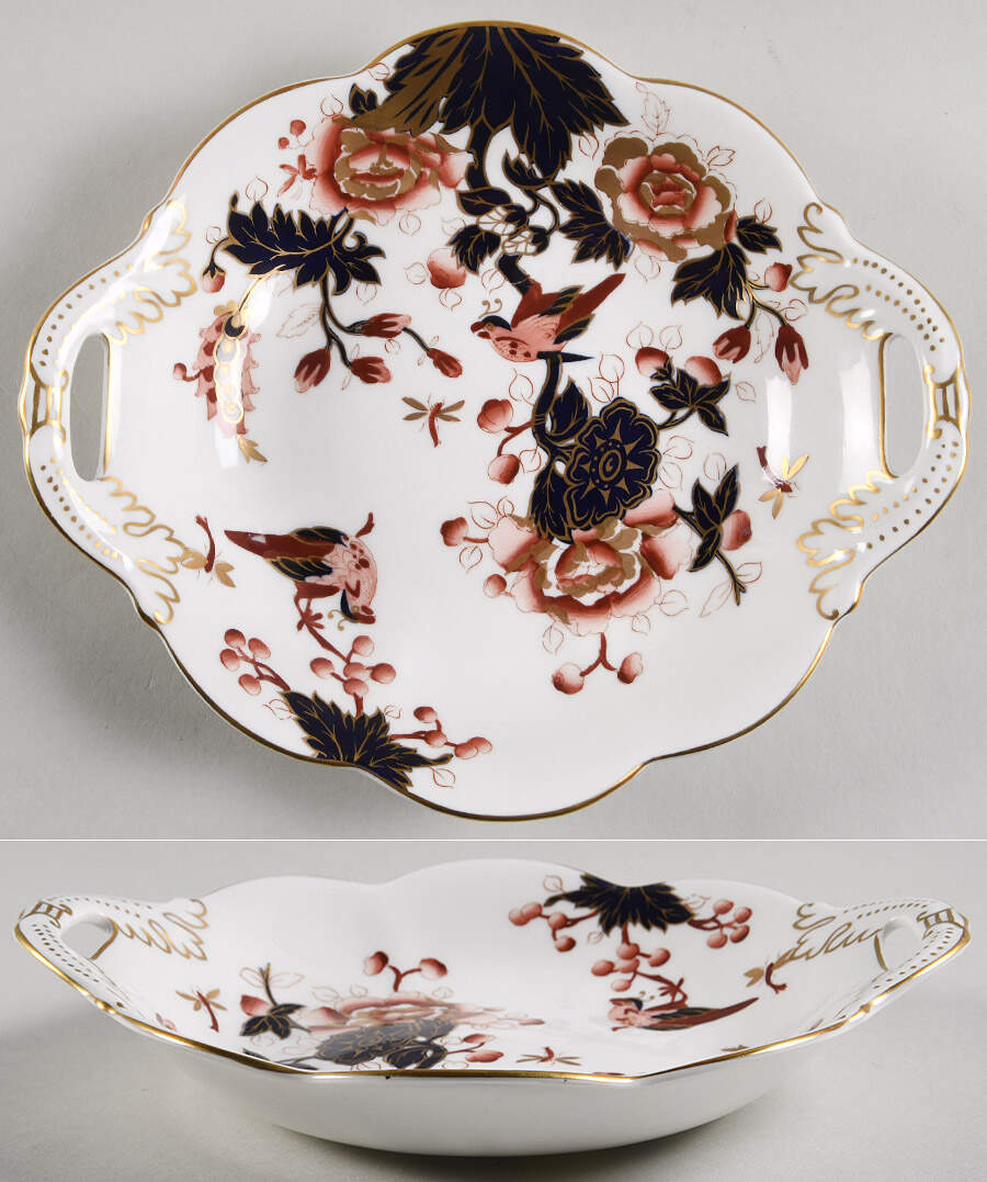 Hong Kong (New Backstamp, Mauve Flowers) Bon Bon by Coalport-1