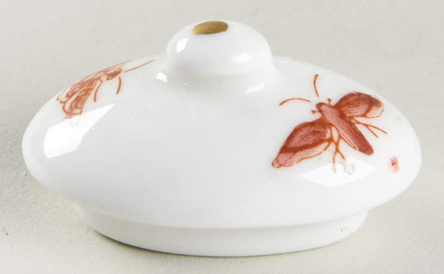 Hong Kong (New Backstamp, Mauve Flowers) Lid for Toy Sugar Bowl by Coalport-1