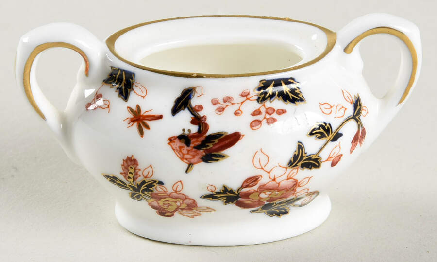 Hong Kong (New Backstamp, Mauve Flowers) Toy Sugar Bowl No Lid by Coalport-1