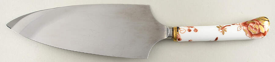 Hong Kong (New Backstamp, Mauve Flowers) Pie & Cake Server with Stainless Blade by Coalport-1