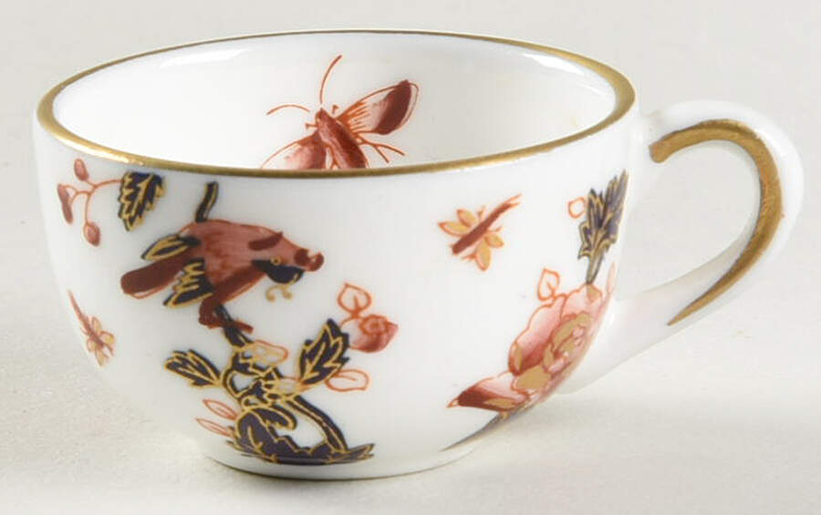 Hong Kong (New Backstamp, Mauve Flowers) Miniature Cup Only by Coalport-1