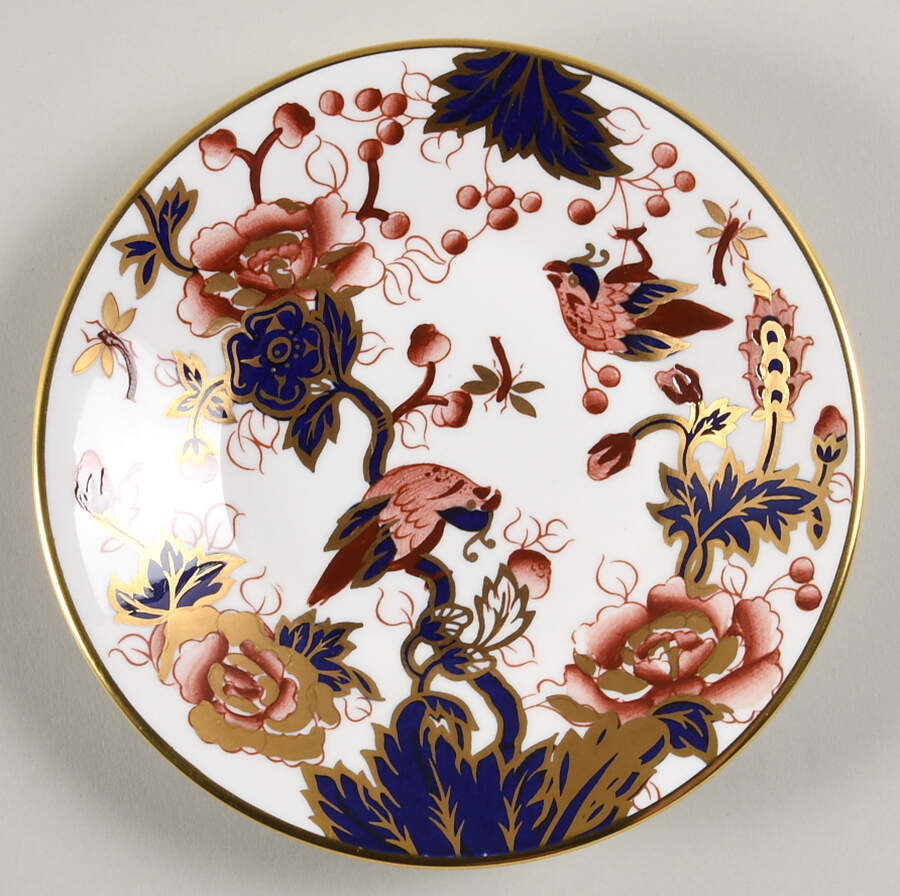 Hong Kong (New Backstamp, Mauve Flowers) Saucer for Flat Cup by Coalport-1