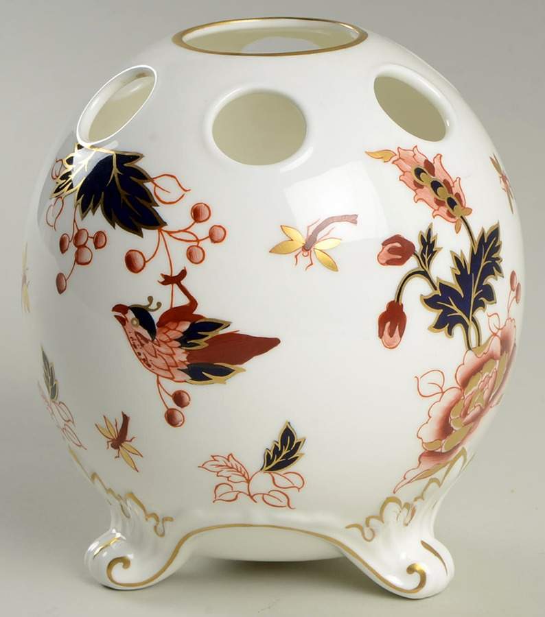 Hong Kong (New Backstamp, Mauve Flowers) Vase/Fern Pot by Coalport-1