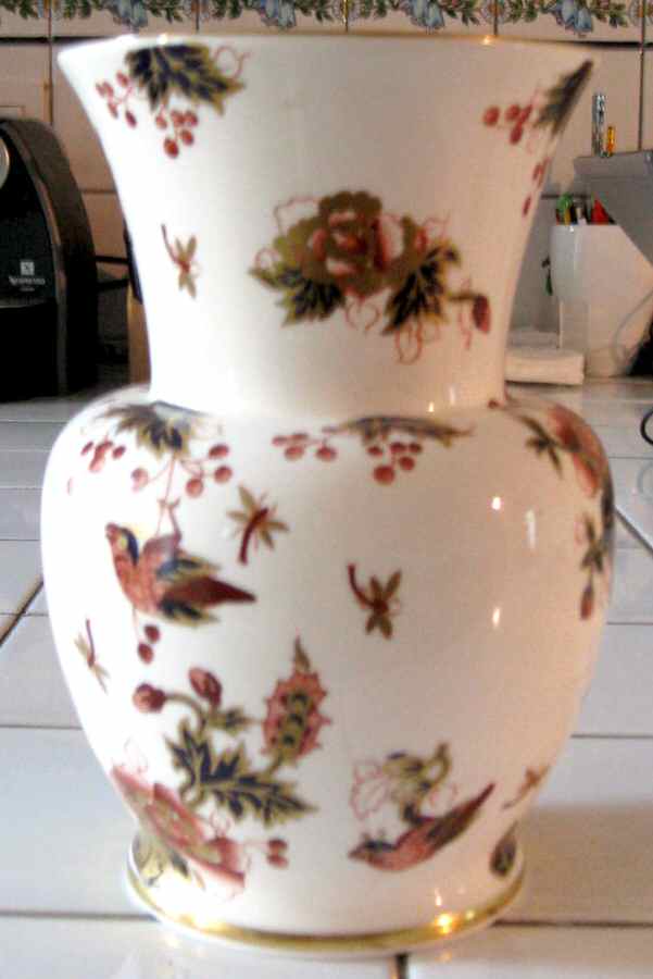 Hong Kong (New Backstamp, Mauve Flowers) 8" Vase by Coalport-1