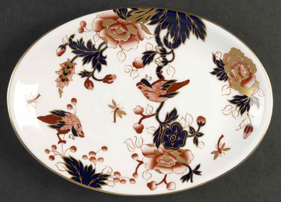 Hong Kong (New Backstamp, Mauve Flowers) Relish by Coalport-1