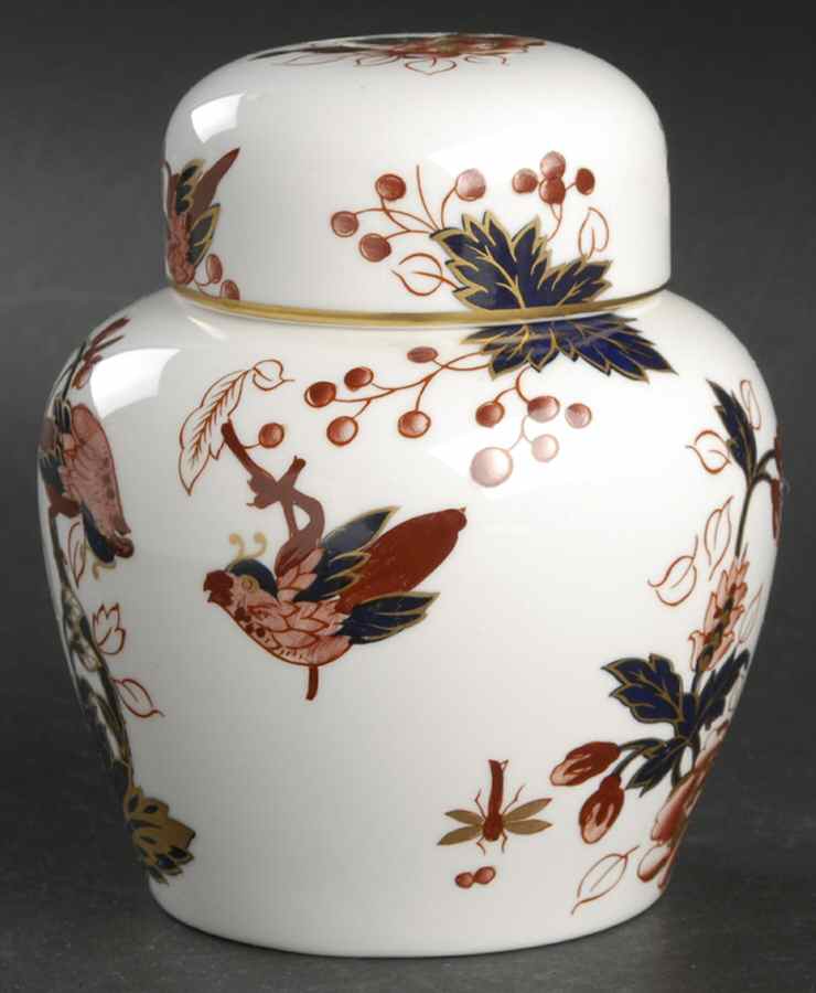 Hong Kong (New Backstamp, Mauve Flowers) Small Ginger Jar & Lid by Coalport-1