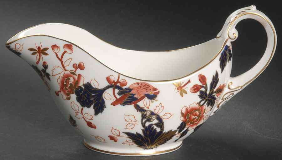 Hong Kong (New Backstamp, Mauve Flowers) Gravy Boat by Coalport-1
