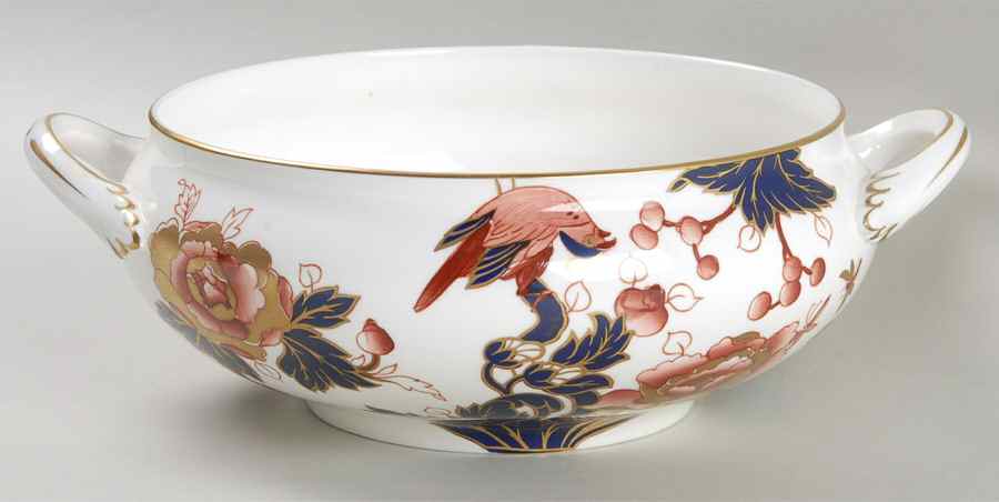 Hong Kong (New Backstamp, Mauve Flowers) Round Vegetable No Lid by Coalport-1