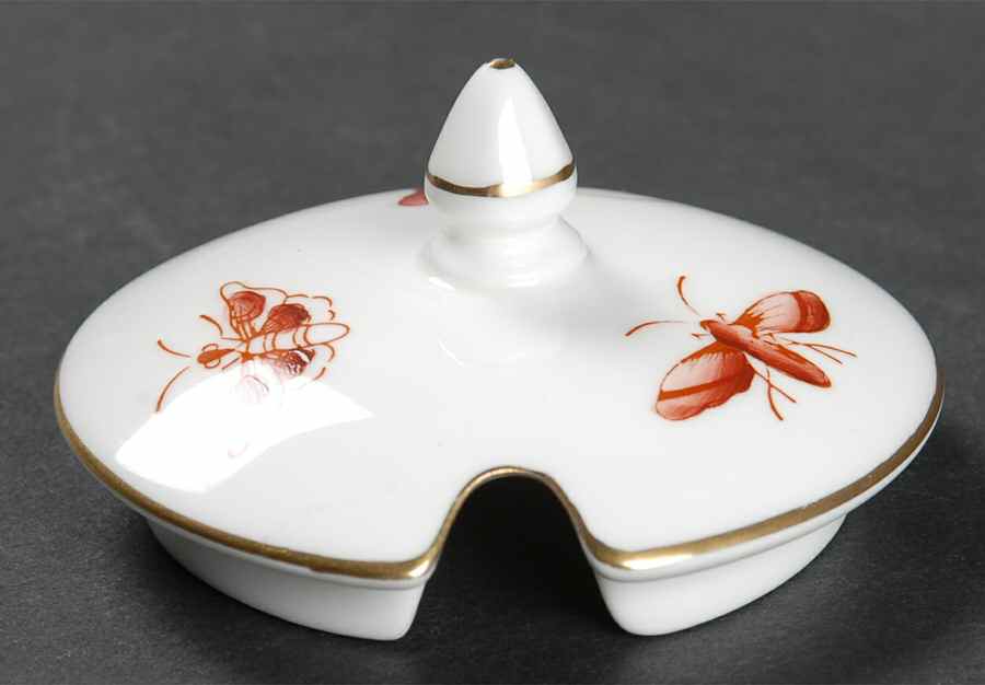 Hong Kong (New Backstamp, Mauve Flowers) Lid for Jam/Jelly by Coalport-1