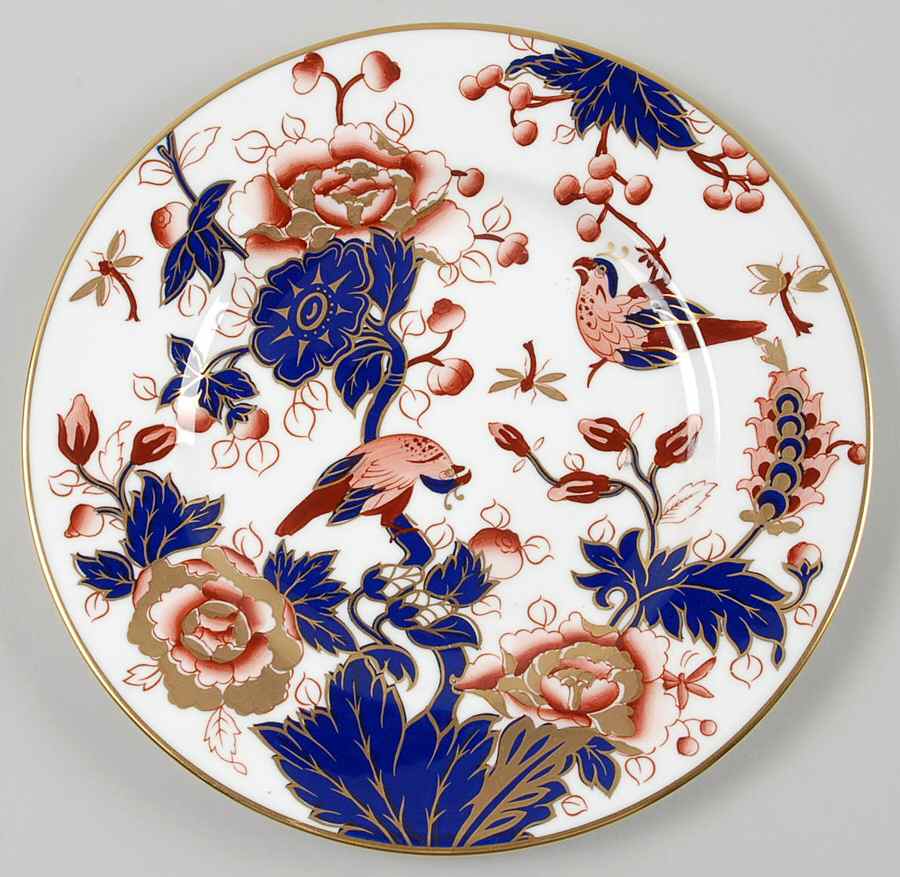 Hong Kong (New Backstamp, Mauve Flowers) Luncheon Plate by Coalport-1
