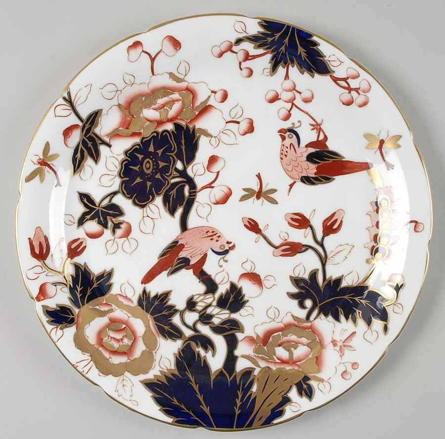 Hong Kong (New Backstamp, Mauve Flowers) Cake Plate by Coalport-1