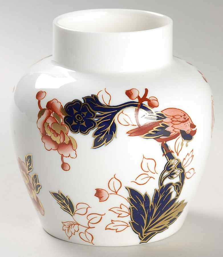 Hong Kong (New Backstamp, Mauve Flowers) Small Ginger Jar No Lid by Coalport-1