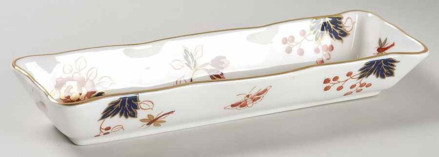 Hong Kong (New Backstamp, Mauve Flowers) Mint Tray by Coalport-1