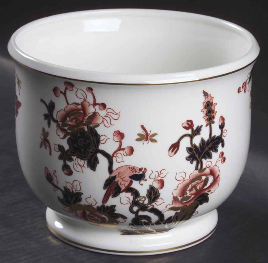 Hong Kong (New Backstamp, Mauve Flowers) 5" Cachepot by Coalport-1