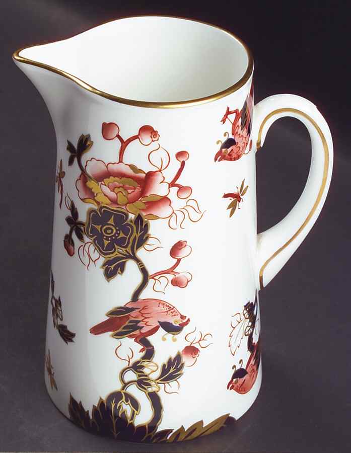 Hong Kong (New Backstamp, Mauve Flowers) 16 Oz Pitcher by Coalport-1