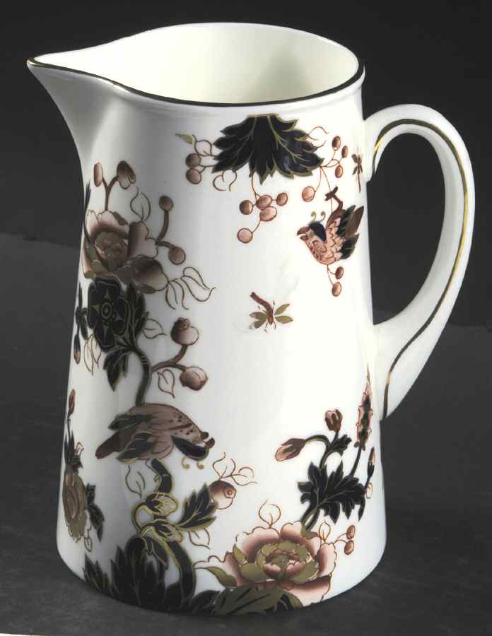 Hong Kong (New Backstamp, Mauve Flowers) 32 Oz Pitcher by Coalport-1
