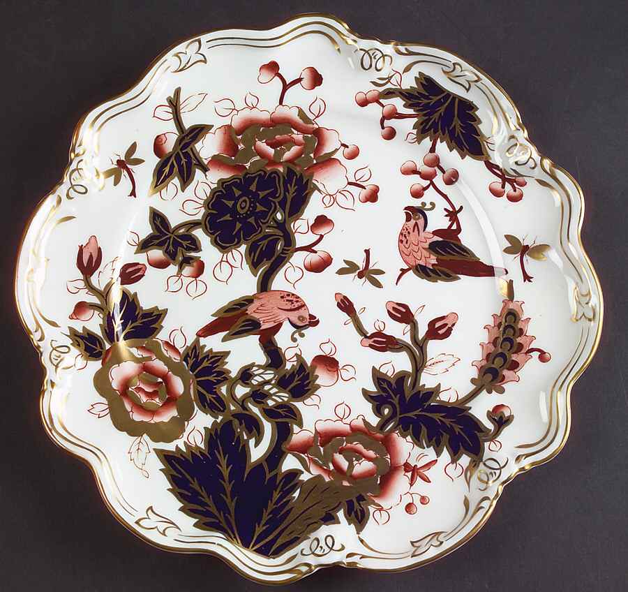 Hong Kong (New Backstamp, Mauve Flowers) Sheffield Dessert Plate by Coalport-1