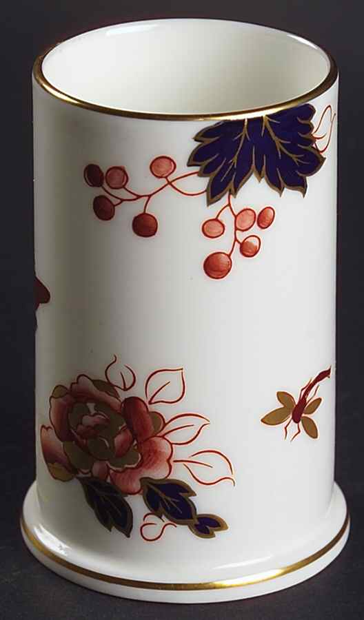 Hong Kong (New Backstamp, Mauve Flowers) Spill Vase by Coalport-1