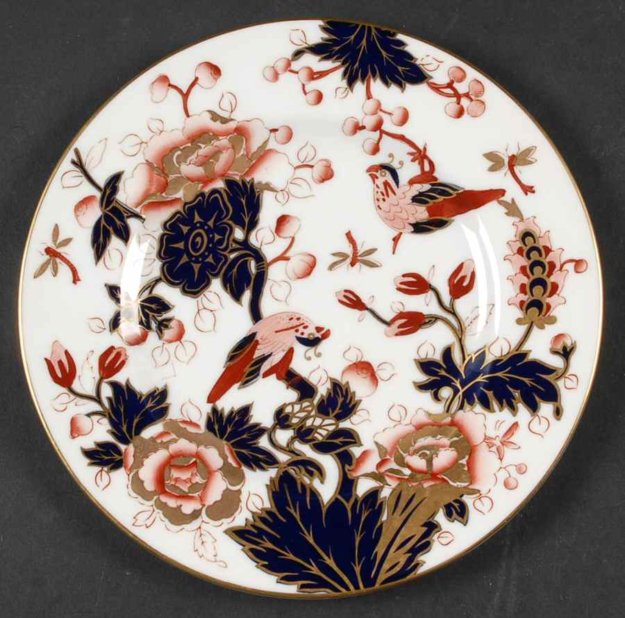 Hong Kong (New Backstamp, Mauve Flowers) Dessert/Pie Plate by Coalport-1