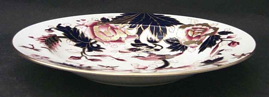 Hong Kong (New Backstamp, Mauve Flowers) Large Rim Soup Bowl by Coalport-1
