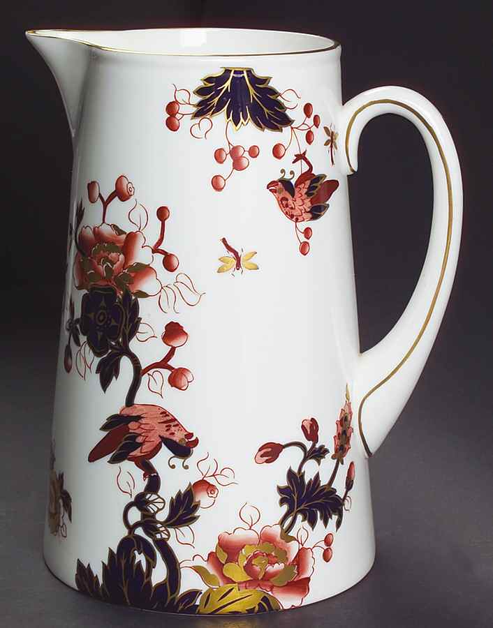 Hong Kong (New Backstamp, Mauve Flowers) 40 Oz Jug by Coalport-1