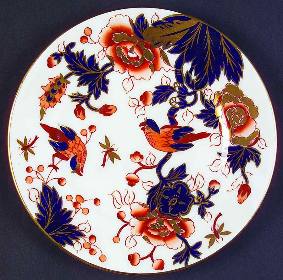 Hong Kong (Old Backstamp, Rust Flowers) Bread & Butter Plate by Coalport-1