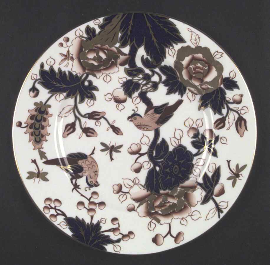 Hong Kong (Old Backstamp, Rust Flowers) Dinner Plate by Coalport-1