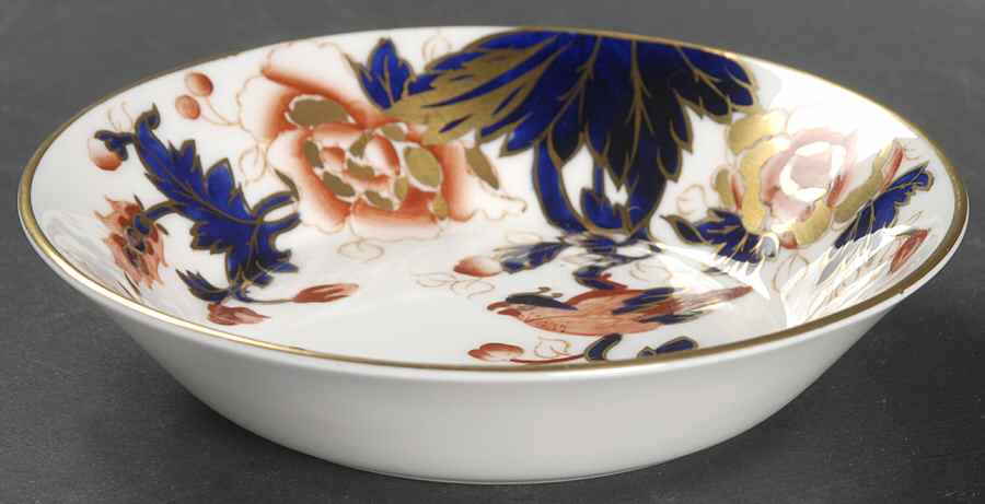 Hong Kong (Old Backstamp, Rust Flowers) Fruit/Dessert (Sauce) Bowl by Coalport-1