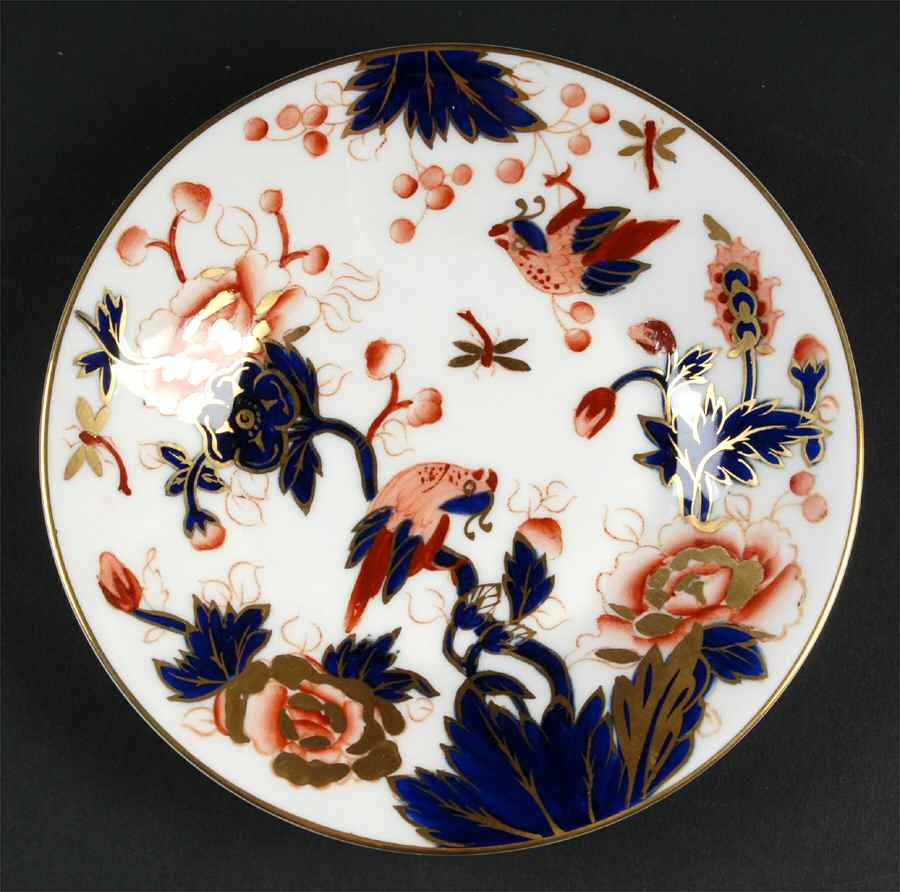 Hong Kong (Old Backstamp, Rust Flowers) Saucer for Flat Cup by Coalport-1