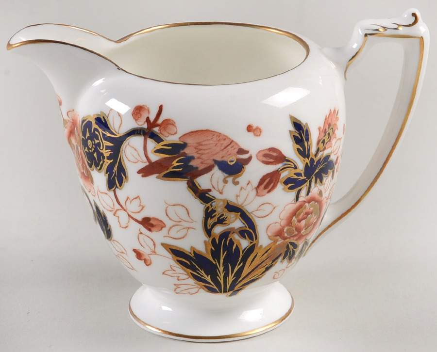 Hong Kong (Old Backstamp, Rust Flowers) Creamer by Coalport-1