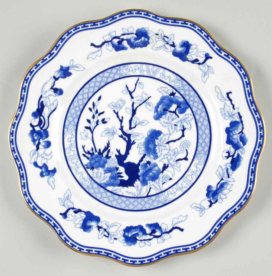 Indian Tree Blue Luncheon Plate by Coalport-1