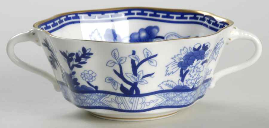 Indian Tree Blue Flat Cream Soup Bowl by Coalport-1