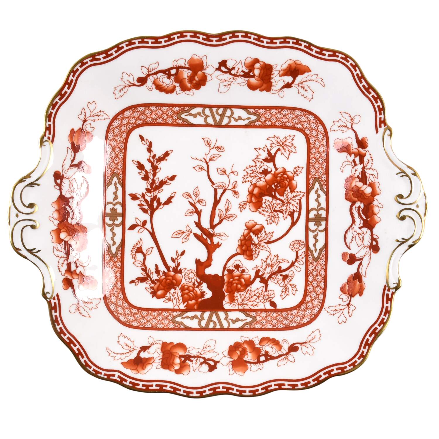 Indian Tree Coral (Scalloped) Windsor Sweet Dish 9" by Coalport-1