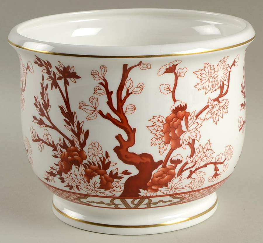 Indian Tree Coral (Scalloped) Medium Cachepot by Coalport-1