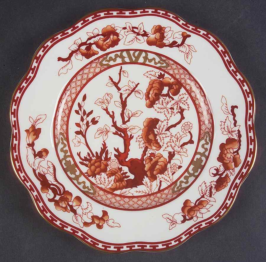 Indian Tree Coral (Scalloped) Salad Plate by Coalport-1